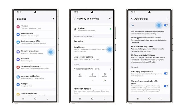Samsung Galaxy’nin Otomatik Engelleyici ve Mesaj Koruması özellikleri siber tehditlere karşı etkili koruma sağlıyor