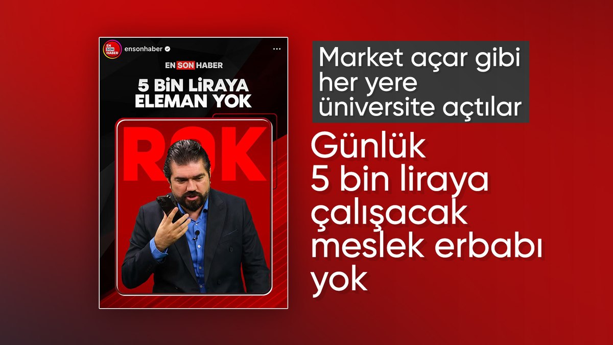 Rasim Ozan Kütahyalı: Birçok sektörde çalışan bulunamıyor